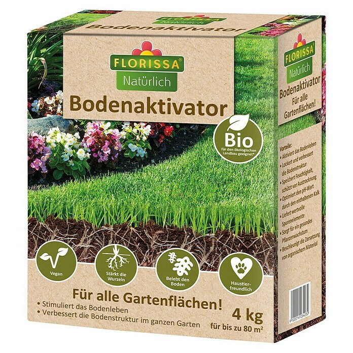 Florissa Bodenaktivator Bio (4 kg, Max. Anwendungsfläche: 80 m²) | BAUHAUS