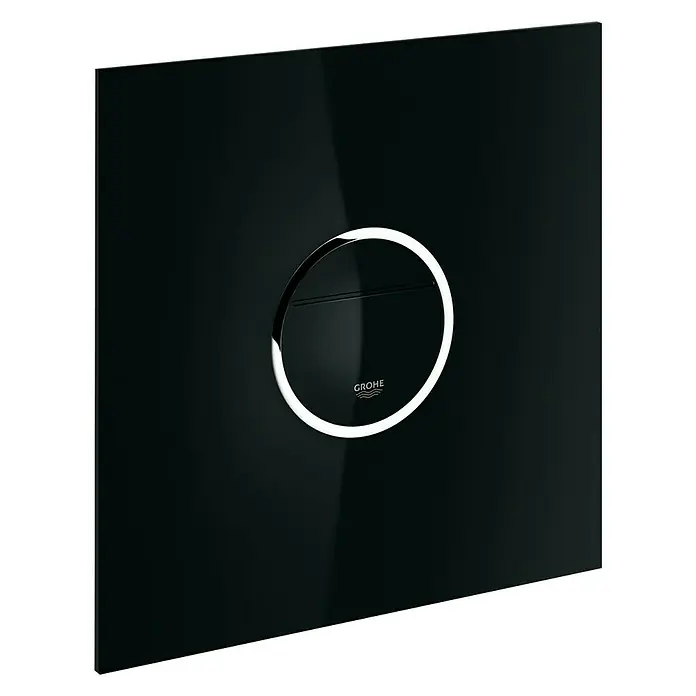 Grohe Betätigungsplatte Veris Light - Schwarz - Das Bild zeigt eine GROHE Betätigungsplatte, die sich durch ihr minimalistisches Design und die hochwertige Verarbeitung auszeichnet.
