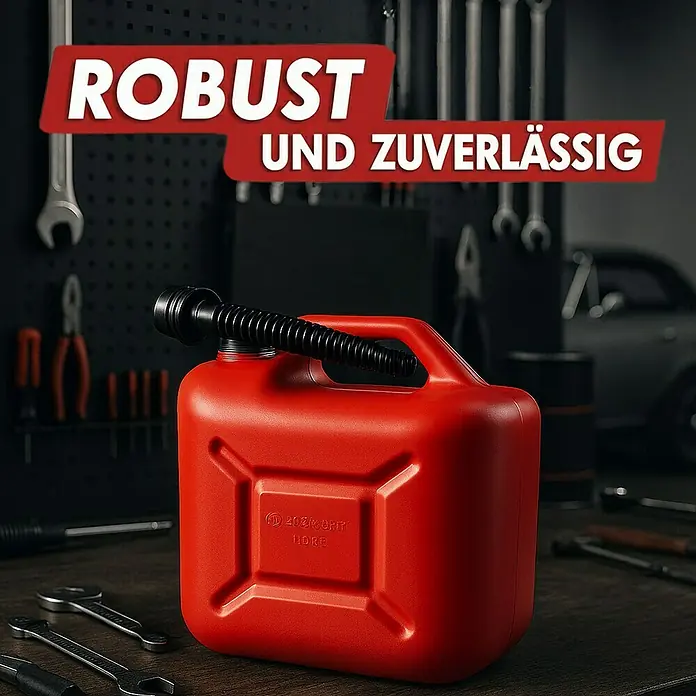 Plastard Benzinkanister für Rasenmäher 2er-Set (2 x 10 Liter) – UN-Zulassung für Benzin, Diesel, AdBlue & Wasser - 10 l, Kunststoff