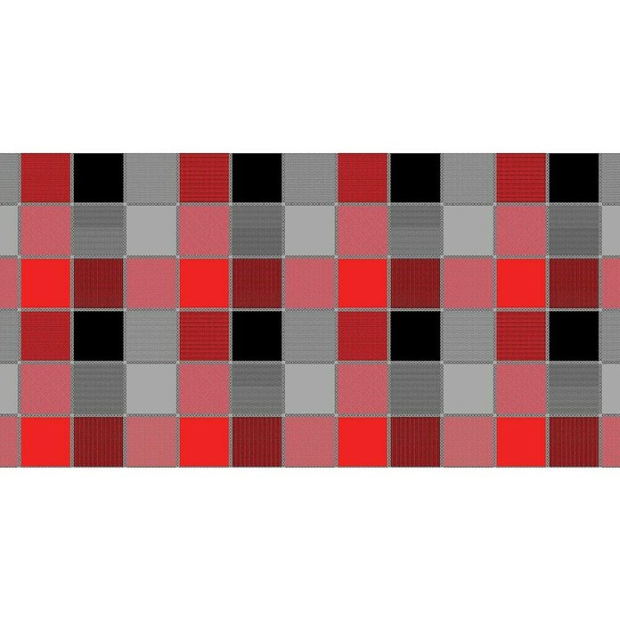 Doppler Gartenmöbel-Auflage Spot (Hochlehner, 118 x 48 x 5 cm, Baumwoll-Polyester-Mischgewebe, Schwarz/Rot Kariert) | BAUHAUS