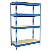 Simonrack Bricoforte Estantería para cargas pesadas Chipboard (Al x An x Pr: 200 x 120 x 45 cm, Capacidad de carga por balda: 300 kg, Número de baldas: 4 ud., Inserción, Azul) | BAUHAUS