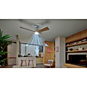 Philips Ventilador de techo Velyx (Blanco/Madera, 132 cm, 32 W, Blanco cálido) | BAUHAUS