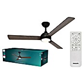Philips Ventilador de techo Velyx (32 W, Negro/Madera, 132 cm, Flujo luminoso: 3.200 lm, Tamaño de la estancia: 25 m²) | BAUHAUS