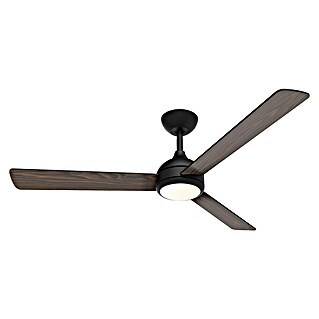 Philips Ventilador de techo Velyx (Negro/Madera, 132 cm, 32 W, Blanco neutro)
