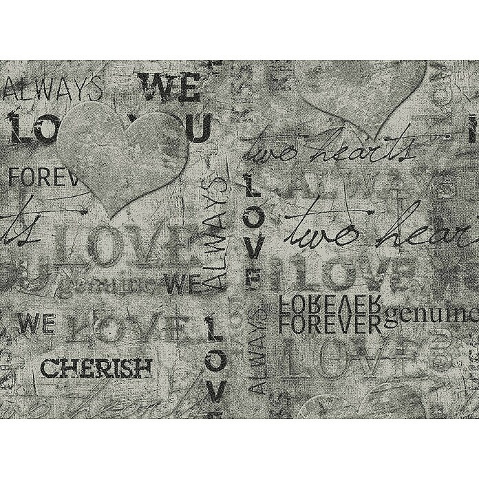 Doppler Gartenmöbel-Auflage Spot (Niederlehner, 100 x 48 x 5 cm, Baumwoll-Polyester-Mischgewebe, Herzen Grau) | BAUHAUS