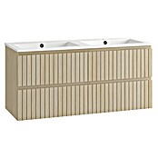 Mueble de lavabo Stripes (L x An x Al: 45 x 120 x 55 cm, Roble boreal, 2 lavabos) | BAUHAUS