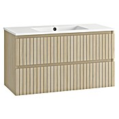 Mueble de lavabo Stripes (L x An x Al: 45 x 100 x 55 cm, Roble boreal, 1 lavabo) | BAUHAUS