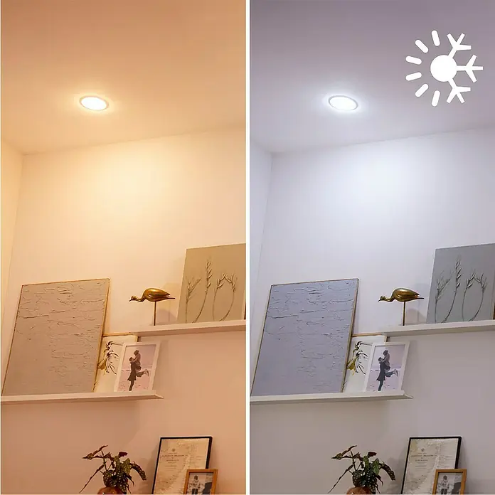 Philips Wiz Smart-LED-Lampe - GU10, Dimmbar, RGBW, 400 lm, 4,7 W, 2 Stk. - Einbauleuchten beleuchten einen Raum und zeigen sowohl warmes als auch kühles weißes Licht.