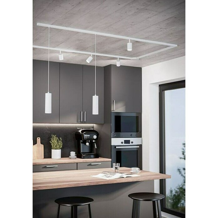 Eglo Easy Track Pendelleuchte (Weiß, L x H: 120 x 1 100 mm) | BAUHAUS