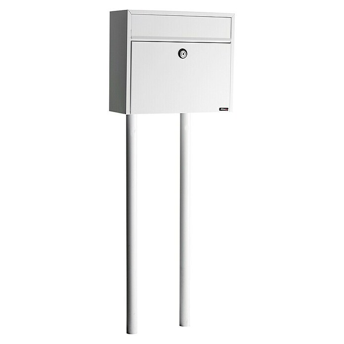 Allux Standbriefkasten LT150 (L x B x H: 150 x 390 x 330 mm, Weiß, Stahl) | BAUHAUS
