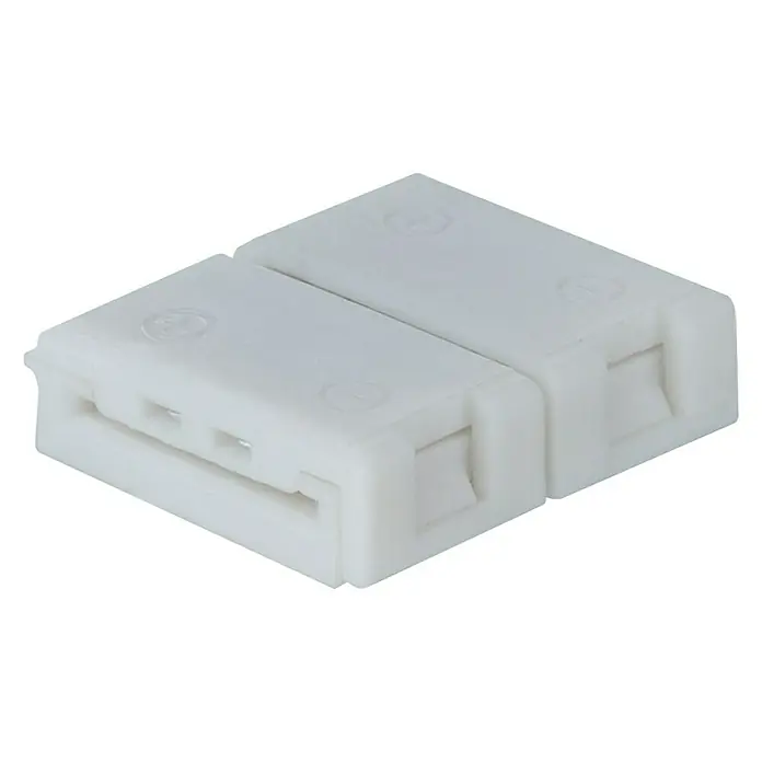 Paulmann Conector clip-to-clip YourLED ECO - 14 x 13,5 x 6 mm, Plástico - Un conector de tira LED blanco para una fácil conexión de tiras LED, ideal para proyectos de iluminación.