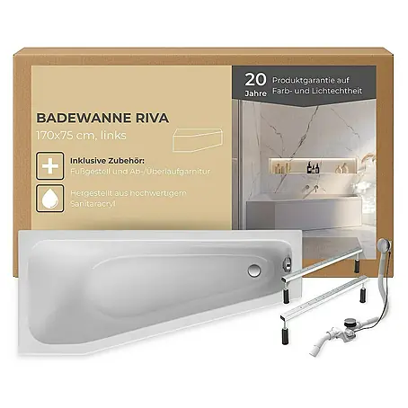 Interpromo  Raumsparbadewanne Riva