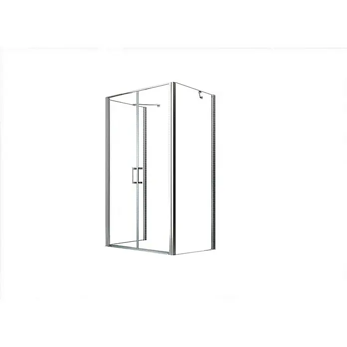 Glaszentrum Hagen U-Duschkabine 80x80x80x195cm Mille U-Duschkabine - Imprägniert, Farblos