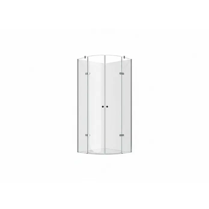 Glaszentrum Hagen Eckdusche 90x90x195cm Poseidon EckDusche 1/4 inkl. Tasse + Siphon - 90 x 90 x 195 cm, Imprägniert, Farblos, Stärke: 6 mm
