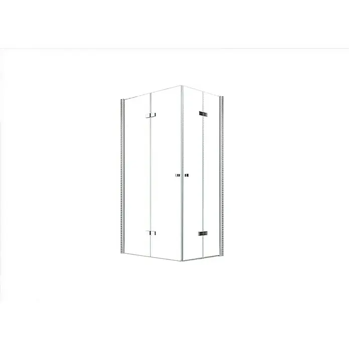 Glaszentrum Hagen Eckdusche 100x90x195 cm Hera Eck Duschkabine inkl. Tasse - 90 x 100 x 195 cm, Imprägniert, Farblos, Stärke: 8 mm