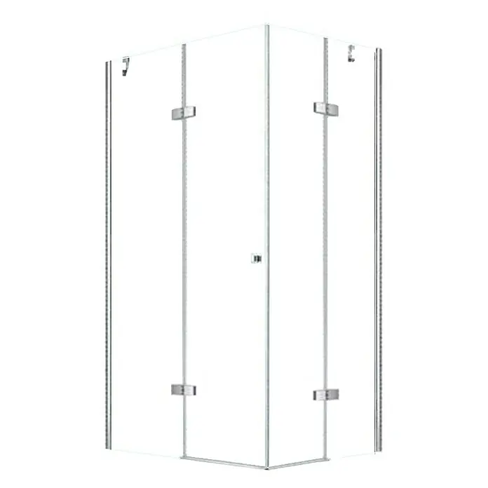 Glaszentrum Hagen Eckdusche 90x75x195 cm DEMETER EckDuschkabine - 75 x 90 x 195 cm, Imprägniert, Farblos, Stärke: 8 mm