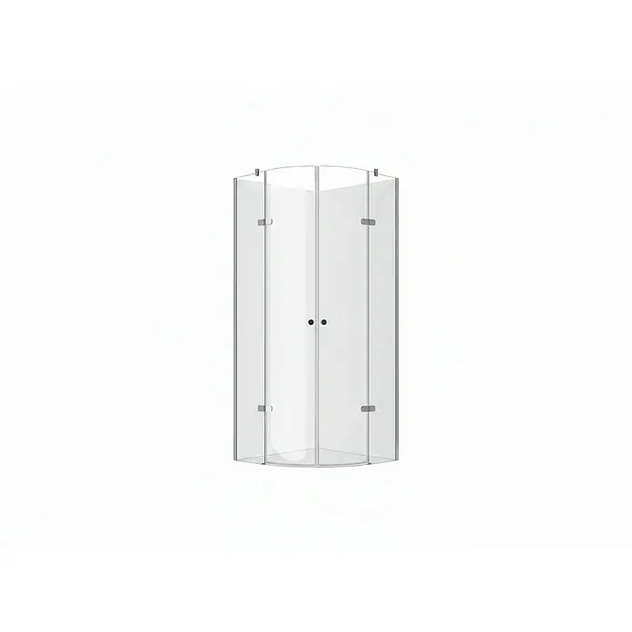 Glaszentrum Hagen Eckdusche 90x90x195 cm Poseidon EckDusche 1/4 inkl. Tasse - 90 x 90 x 195 cm, Imprägniert, Farblos, Stärke: 6 mm