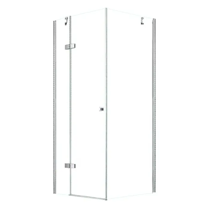 Glaszentrum Hagen Eckdusche 80x80x195 cm Hestia EckDuschkabine - 80 x 80 x 195 cm, Imprägniert, Farblos, Stärke: 8 mm