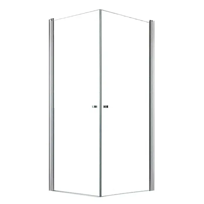 Glaszentrum Hagen Eckdusche 100x90x195 cm Zeus EckDuschkabine inkl. Tasse - 90 x 100 x 195 cm, Imprägniert, Farblos, Stärke: 8 mm