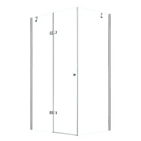 Glaszentrum Hagen  Eckdusche 90x75x195 cm Hestia Duschkabine inkl. Tasse + Siphon
