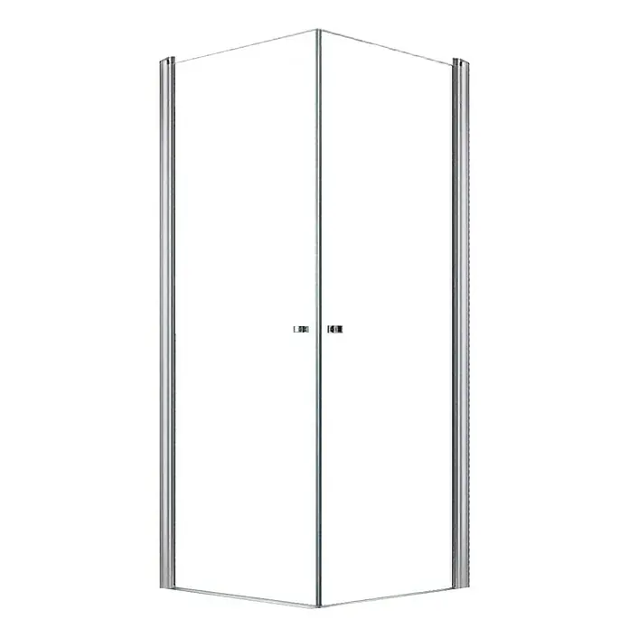 Glaszentrum Hagen Eckdusche 100x100x195 cm Zeus EckDuschkabine inkl. Tasse + Siphon - 100 x 100 x 195 cm, Imprägniert, Farblos, Stärke: 8 mm