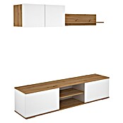Meka Block Conjunto mueble de salón K-501 (Blanco Soft/Roble Albar, 2 pzs.) | BAUHAUS
