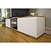 Meka Block Conjunto mueble de salón K-501 (Blanco Soft/Roble Albar, 2 pzs.) | BAUHAUS