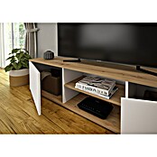 Meka Block Conjunto mueble de salón K-501 (Blanco Soft/Roble Albar, 2 pzs.) | BAUHAUS