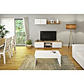Meka Block Conjunto mueble de salón K-501 (Blanco Soft/Roble Albar, 2 pzs.) | BAUHAUS