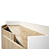 Meka Block Mueble para TV K-505 (L x An x Al: 33,5 x 180 x 63,4 cm, Blanco Poro/Roble Aurora) | BAUHAUS