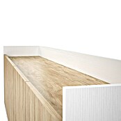 Meka Block Mueble para TV K-505 (L x An x Al: 33,5 x 180 x 63,4 cm, Blanco Poro/Roble Aurora) | BAUHAUS