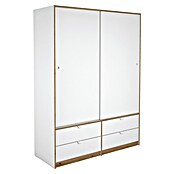 Meka Block Armario de puertas correderas K-7321 (L x An x Al: 55 x 150 x 200 cm, Blanco Liso/Roble Albar) | BAUHAUS