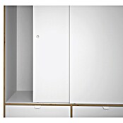 Meka Block Armario de puertas correderas K-7321 (L x An x Al: 55 x 150 x 200 cm, Blanco Liso/Roble Albar) | BAUHAUS