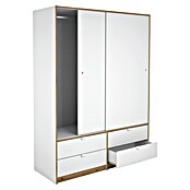 Meka Block Armario de puertas correderas K-7321 (L x An x Al: 55 x 150 x 200 cm, Blanco Liso/Roble Albar) | BAUHAUS