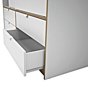 Meka Block Armario de puertas correderas K-7321 (L x An x Al: 55 x 150 x 200 cm, Blanco Liso/Roble Albar) | BAUHAUS