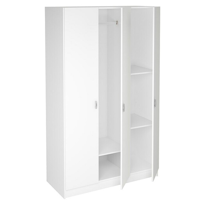 Meka Block Armario para ropa K-7349 (L x An x Al: 52 cm x 128,2 mm x 200 cm, Blanco Liso) | BAUHAUS