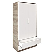 Meka Block Armario para ropa K-509 (L x An x Al: 50 cm x 100 cm x 200 mm, Roble Cortez/Blanco Liso) | BAUHAUS
