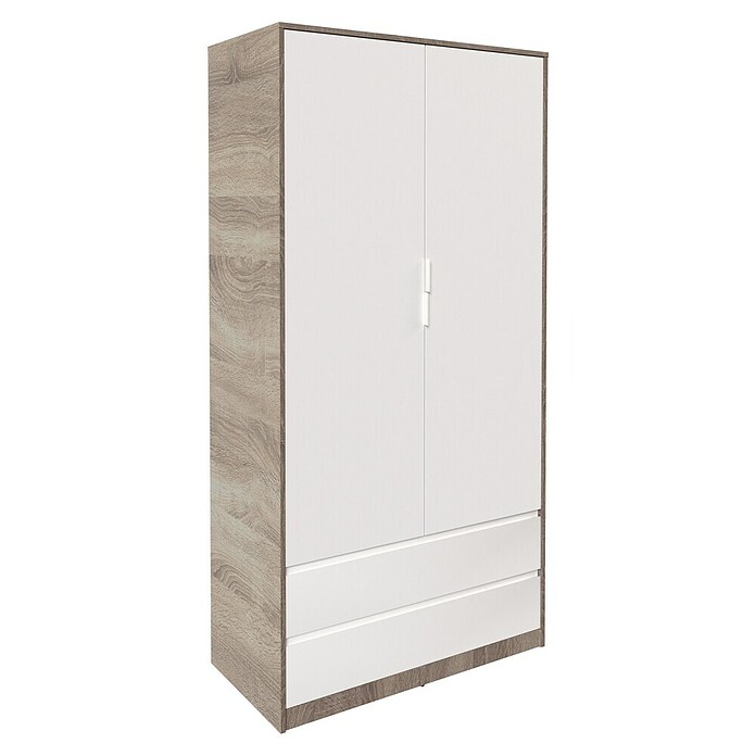 Meka Block Armario para ropa K-509 (L x An x Al: 50 cm x 100 cm x 200 mm, Roble Cortez/Blanco Liso) | BAUHAUS