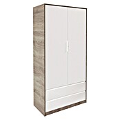 Meka Block Armario para ropa K-509 (L x An x Al: 50 cm x 100 cm x 200 mm, Roble Cortez/Blanco Liso) | BAUHAUS