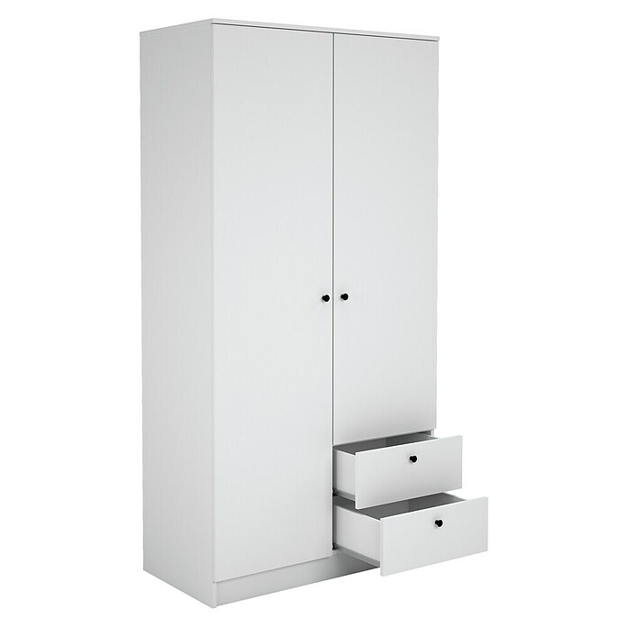 Meka Block Armario para ropa K-648 (L x An x Al: 51,6 x 100,2 x 200 cm, Blanco Soft) | BAUHAUS
