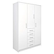 Meka Block Armario para ropa K-9235 (L x An x Al: 50 cm x 130 mm x 200 cm, Blanco Liso, Espesor: 16 mm) | BAUHAUS