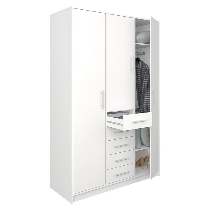 Meka Block Armario para ropa K-9235 (L x An x Al: 50 cm x 130 mm x 200 cm, Blanco Liso, Espesor: 16 mm) | BAUHAUS