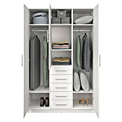 Meka Block Armario para ropa K-9235 (L x An x Al: 50 cm x 130 mm x 200 cm, Blanco Liso, Espesor: 16 mm) | BAUHAUS