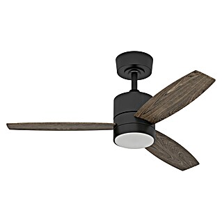 Eglo Ventilador de techo Mandaree (Negro/Madera, 106 cm, 29 W, Blanco cálido)