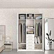 Meka Block Armario para ropa K-9235 (L x An x Al: 50 cm x 130 mm x 200 cm, Blanco Liso, Espesor: 16 mm) | BAUHAUS