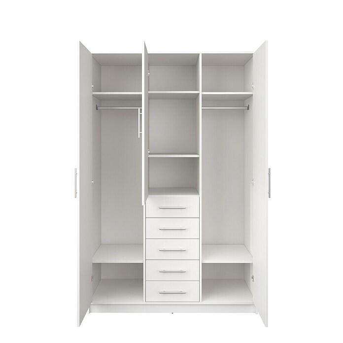 Meka Block Armario para ropa K-9235 (L x An x Al: 50 cm x 130 mm x 200 cm, Blanco Liso, Espesor: 16 mm) | BAUHAUS
