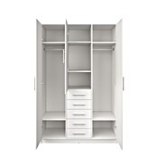 Meka Block Armario para ropa K-9235 (L x An x Al: 50 cm x 130 mm x 200 cm, Blanco Liso, Espesor: 16 mm) | BAUHAUS