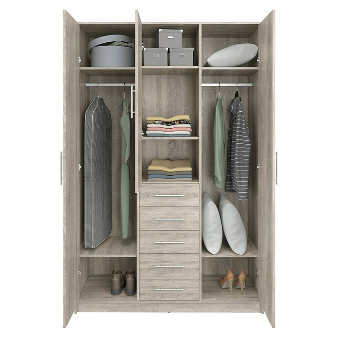Meka Block Armario para ropa K-9235 (L x An x Al: 50 cm x 130 mm x 200 cm, Roble Cortez, Espesor: 16 mm) | BAUHAUS