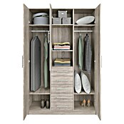 Meka Block Armario para ropa K-9235 (L x An x Al: 50 cm x 130 mm x 200 cm, Roble Cortez, Espesor: 16 mm) | BAUHAUS