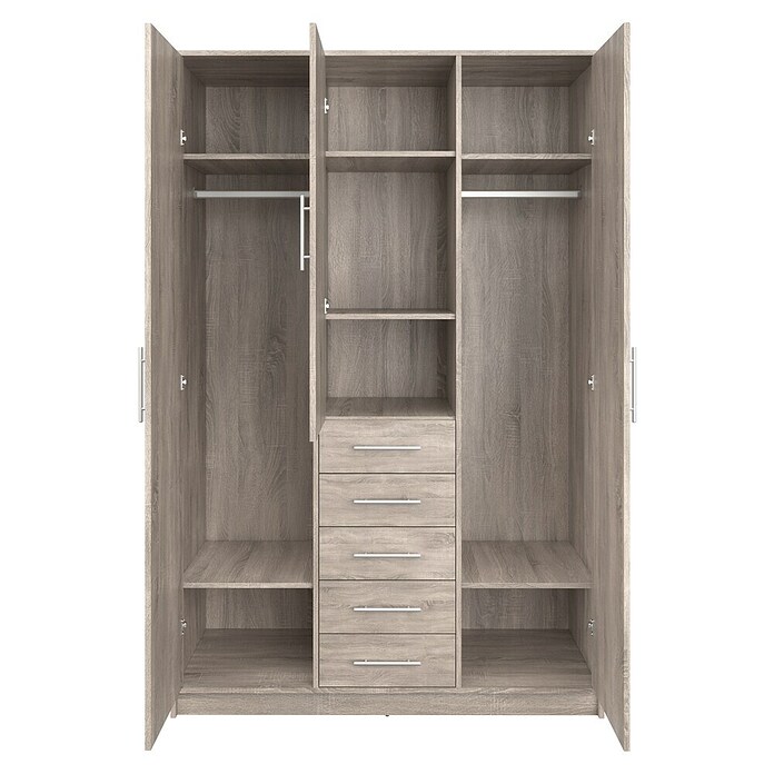 Meka Block Armario para ropa K-9235 (L x An x Al: 50 cm x 130 mm x 200 cm, Roble Cortez, Espesor: 16 mm) | BAUHAUS